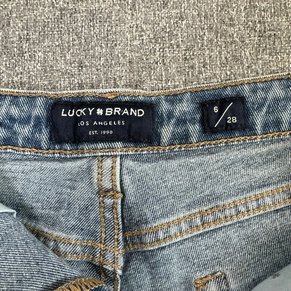 Lucky Brand Lucky You Denim Shorts Women's Size 6/28 Light Wash Stretch Jean Y2K - Picture 3 of 6
